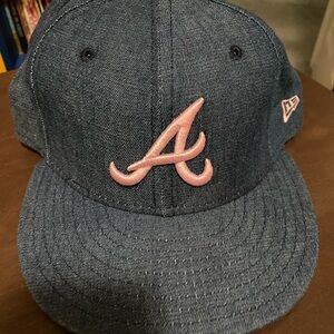 Atlanta Falcons New Era Blue Denim Cap with Pink Detail